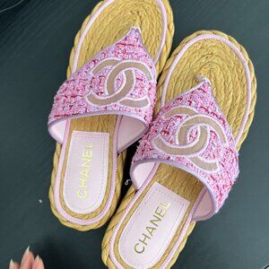 chanel ｜ shoe | new without box chanel pick tweed sandals